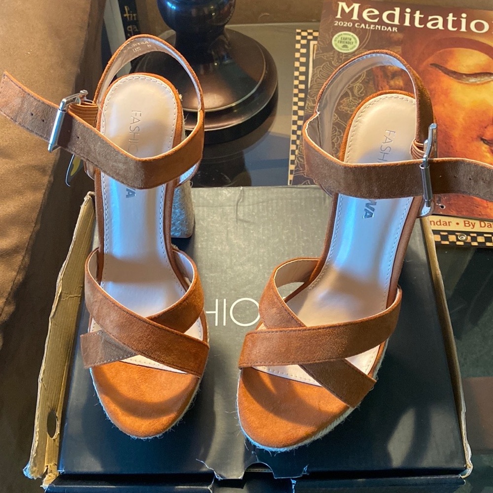 Platform Heel Espadrille Sandals